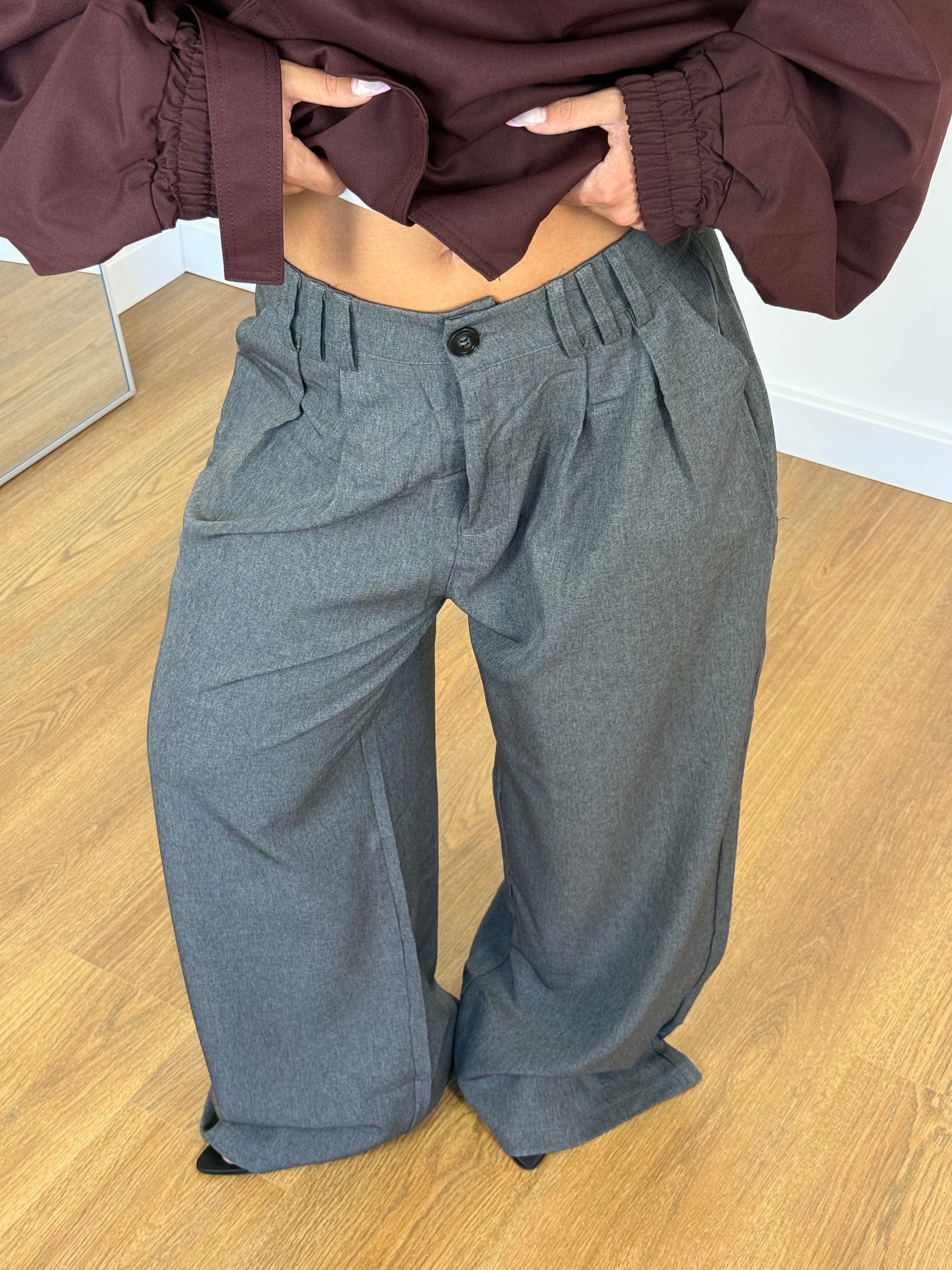 WIDE HAILEY B. PANT GREY