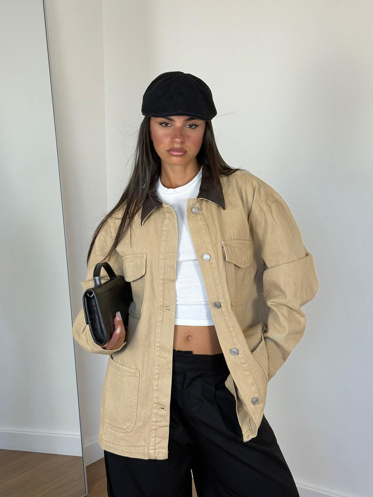 BARN DENIM JACKET SAND