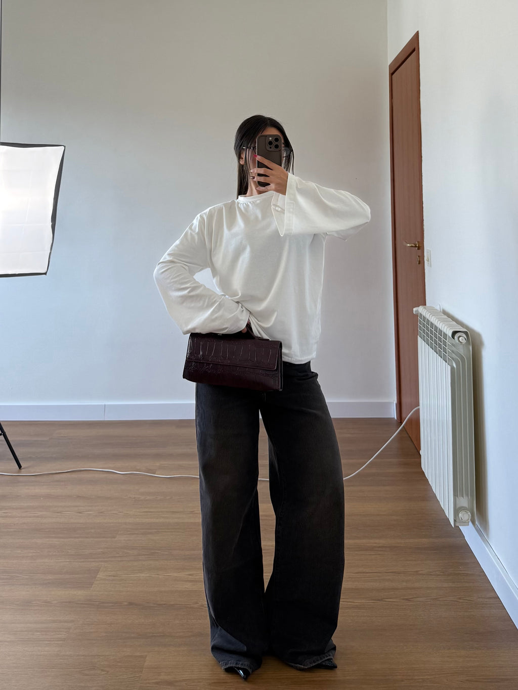 WIDE SLEEVE LONGSLEEVE SHIRT WHITE