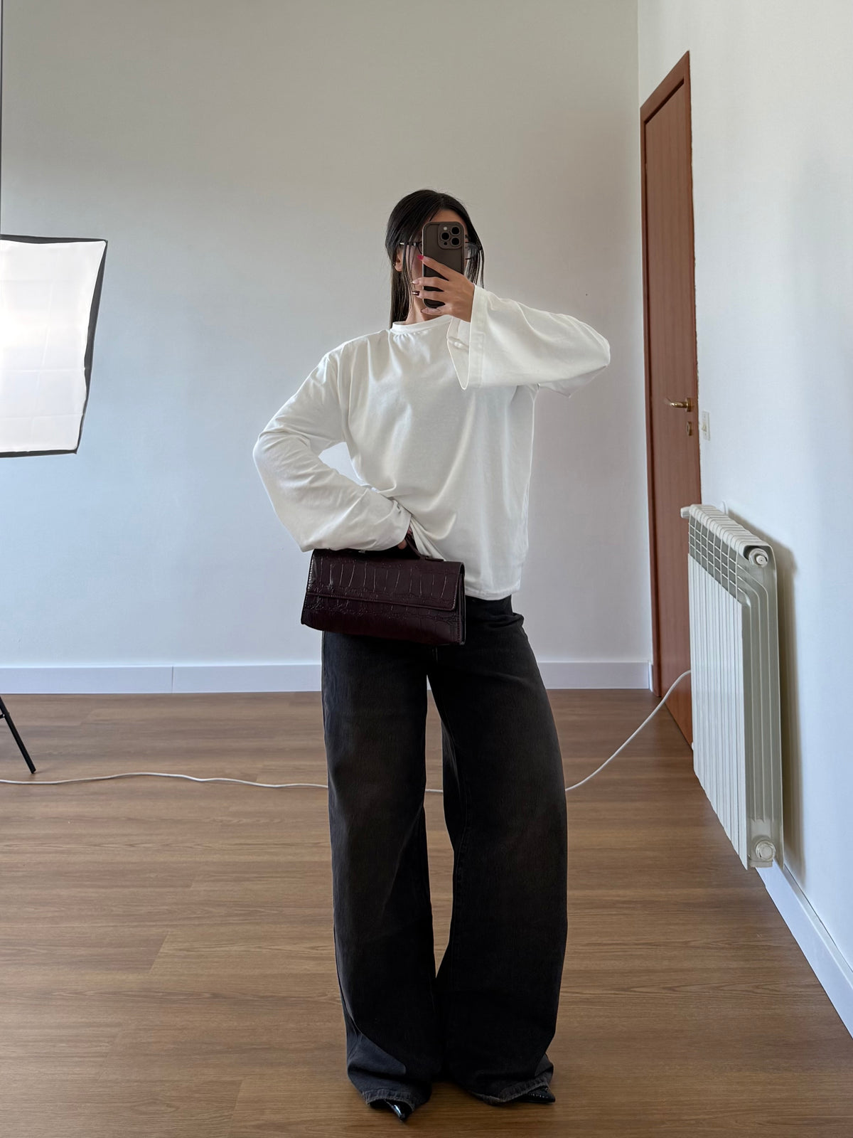 WIDE SLEEVE LONGSLEEVE SHIRT WHITE