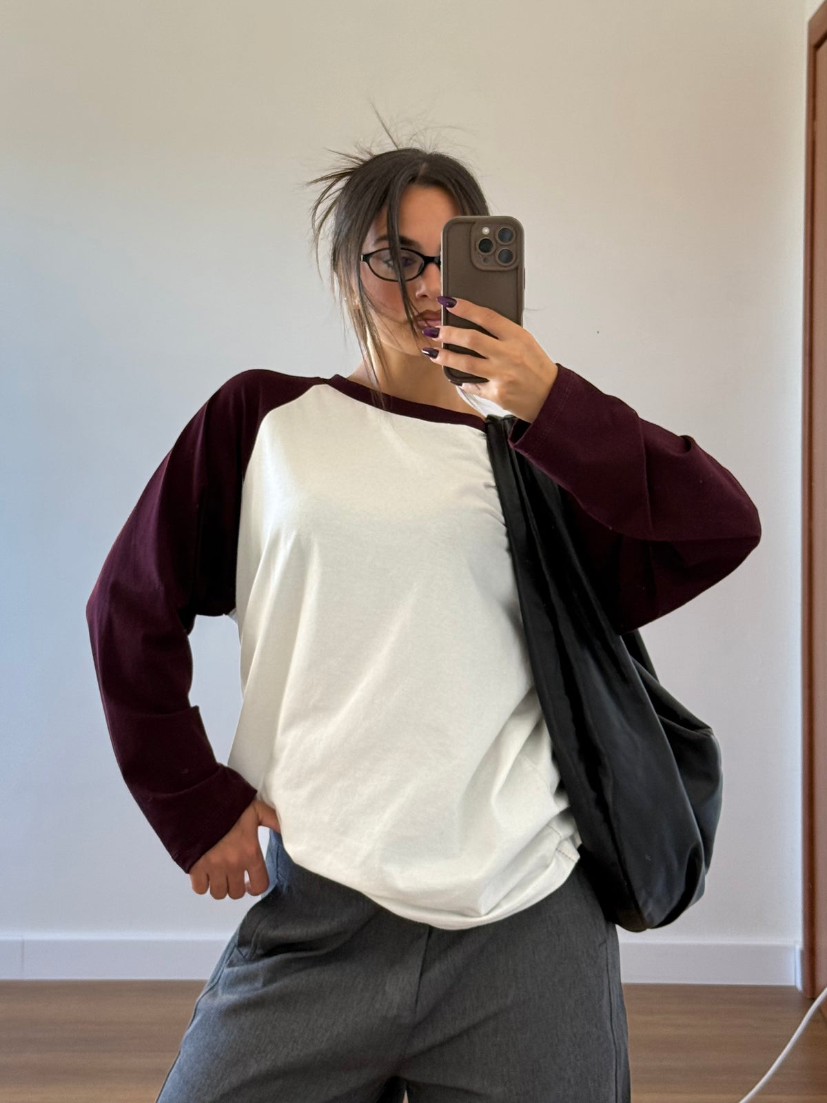 COLLEGE LONGSLEEVE WINE