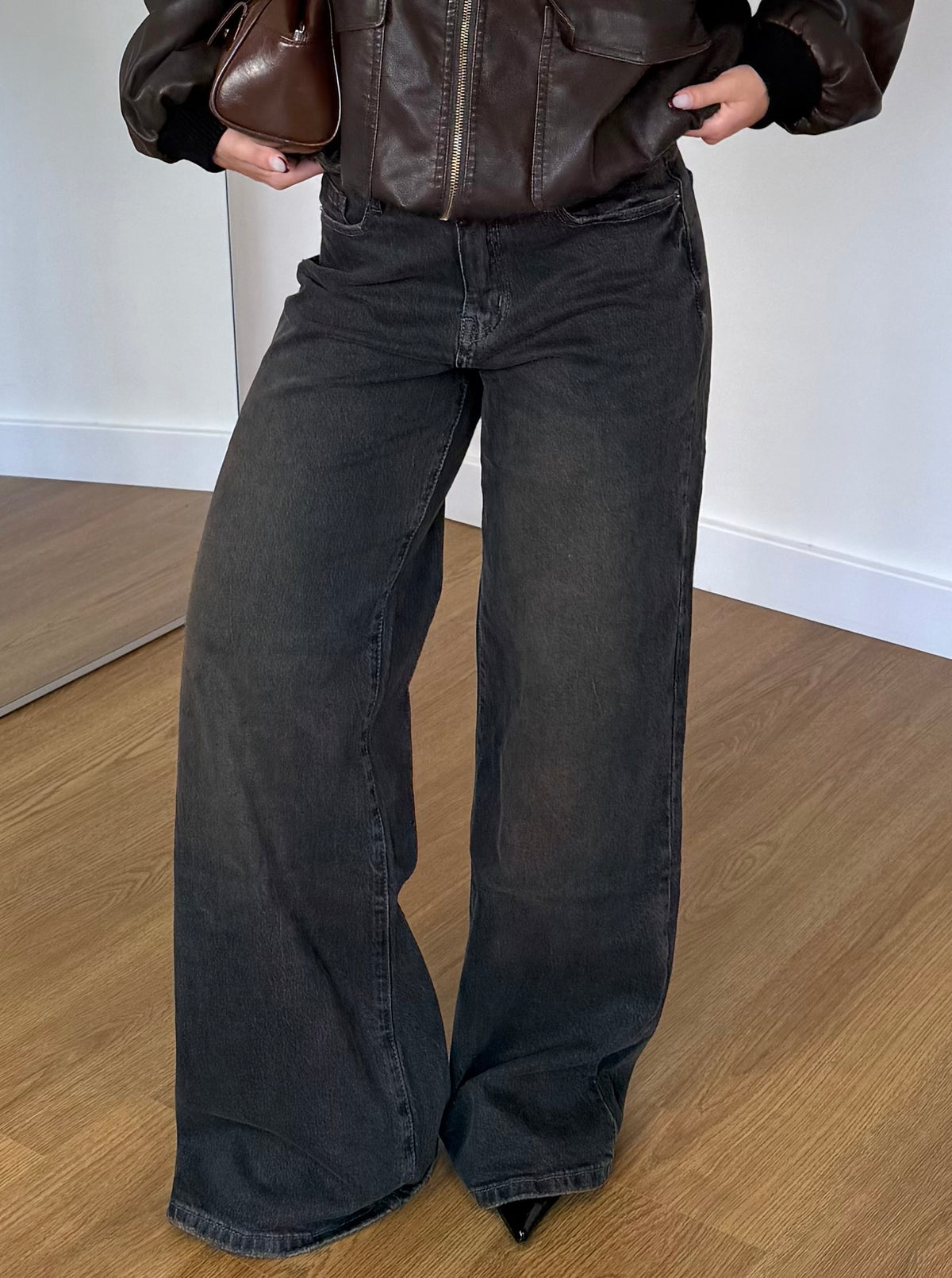 VINTAGE STRAIGHT FIT BROWN DENIM