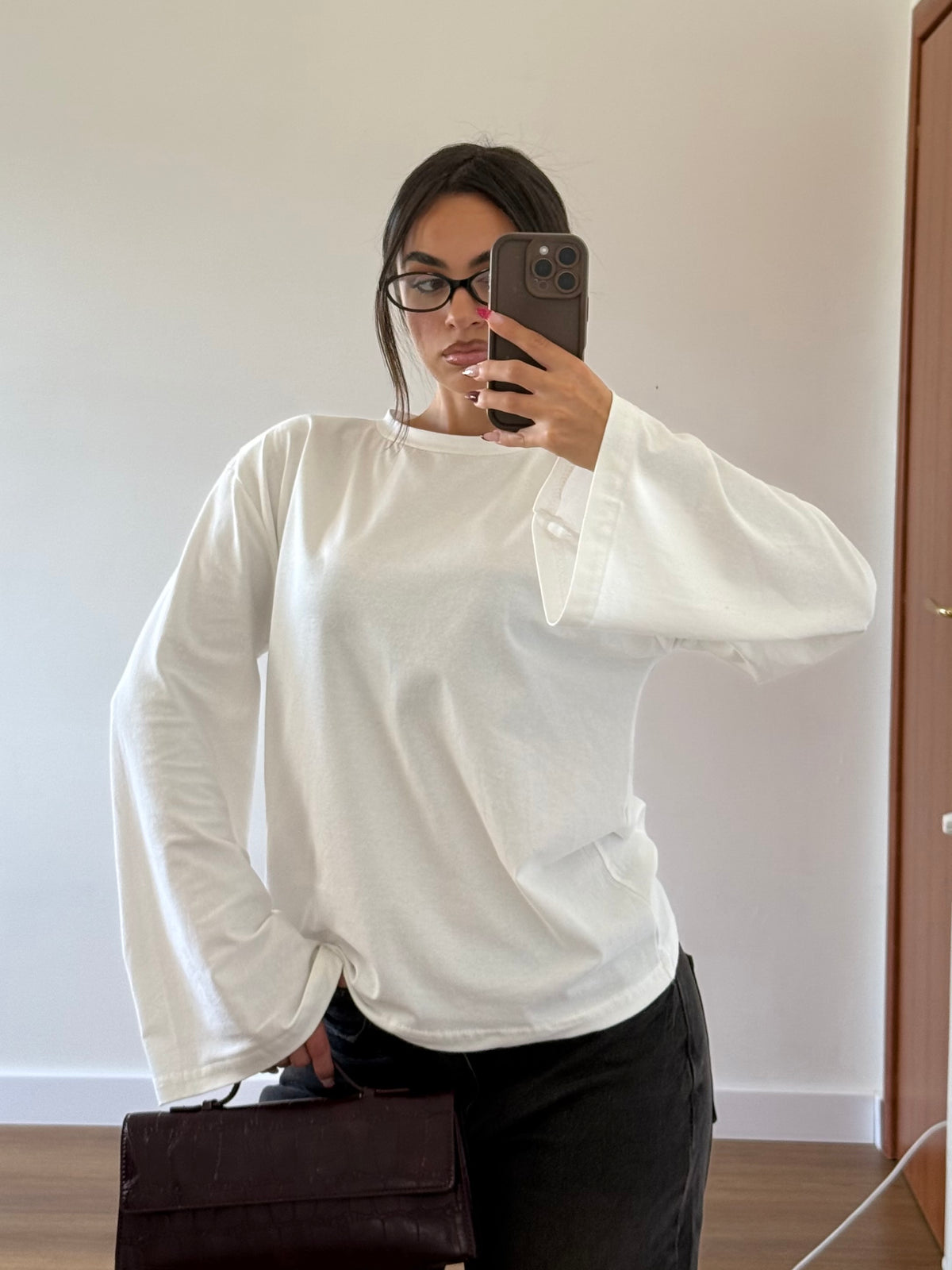WIDE SLEEVE LONGSLEEVE SHIRT WHITE