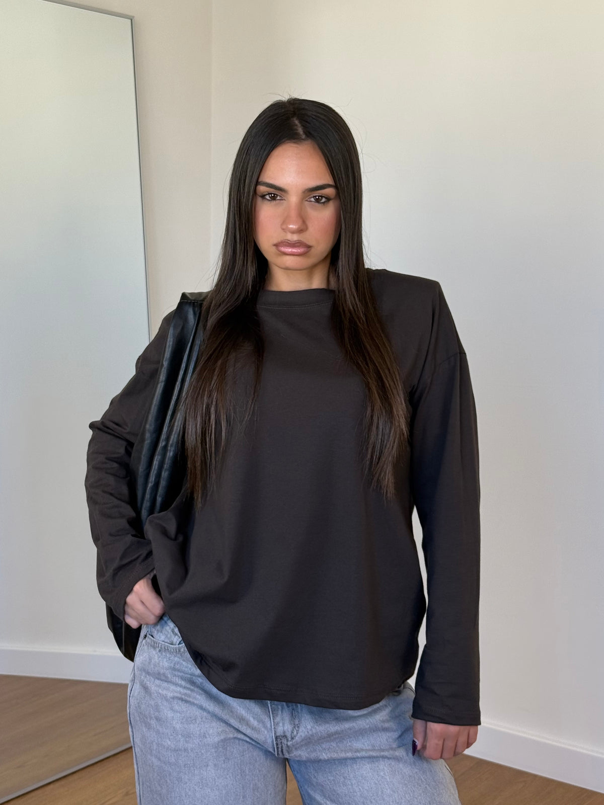BASIC LONGSLEEVE SHIRT BROWN