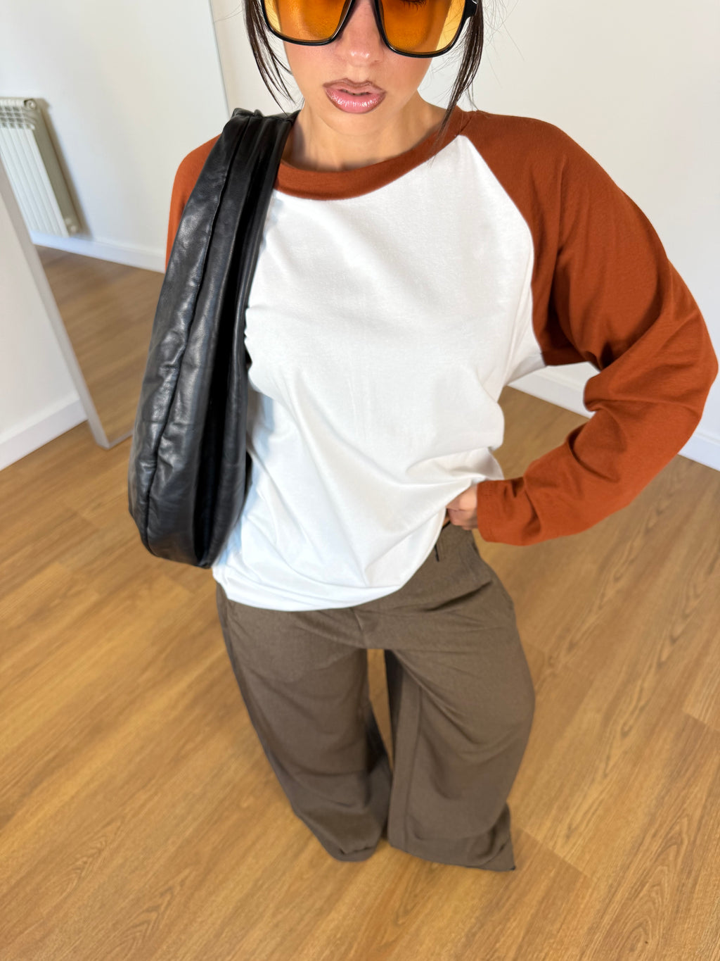 EXTRABASIC WIDE PANT BROWN