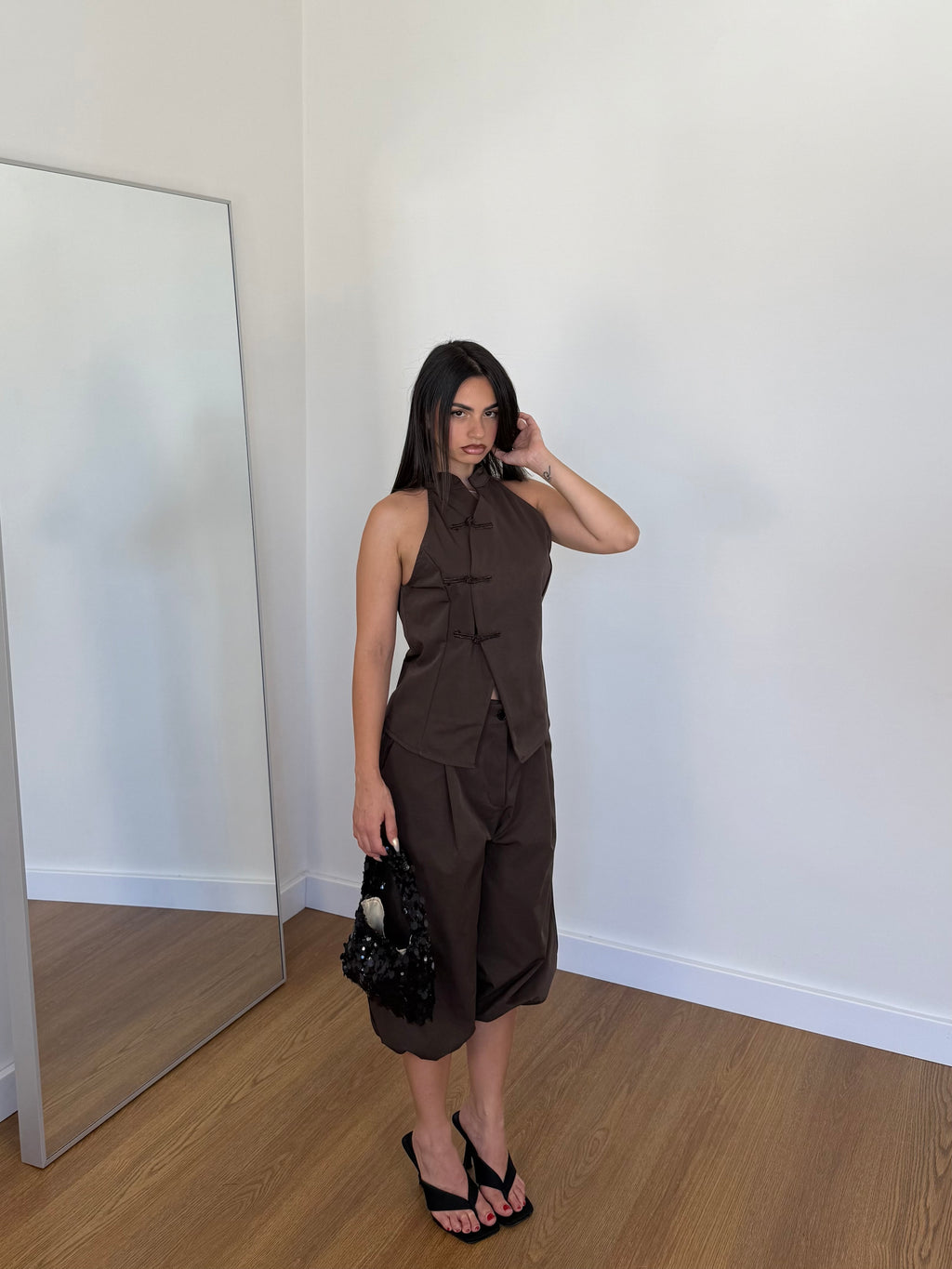 COMPLETO OSAKA CROP MARRONE