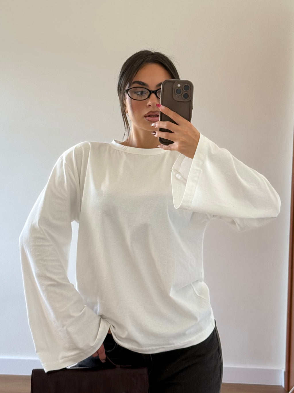 WIDE SLEEVE LONGSLEEVE SHIRT WHITE