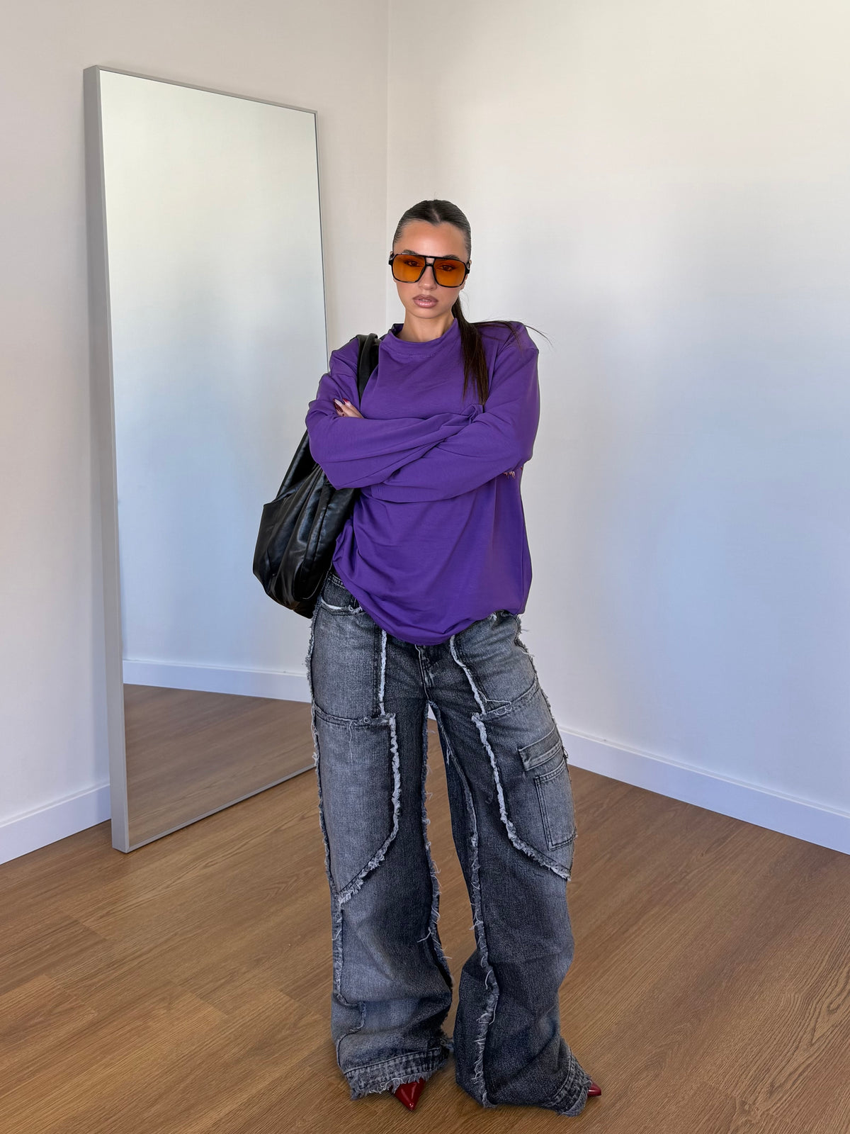 BASIC LONGSLEEVE SHIRT PURPLE