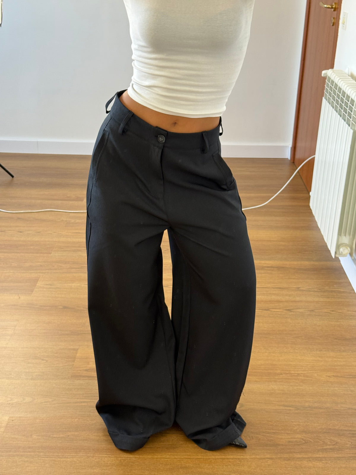 EXTRABASIC WIDE PANT BLACK