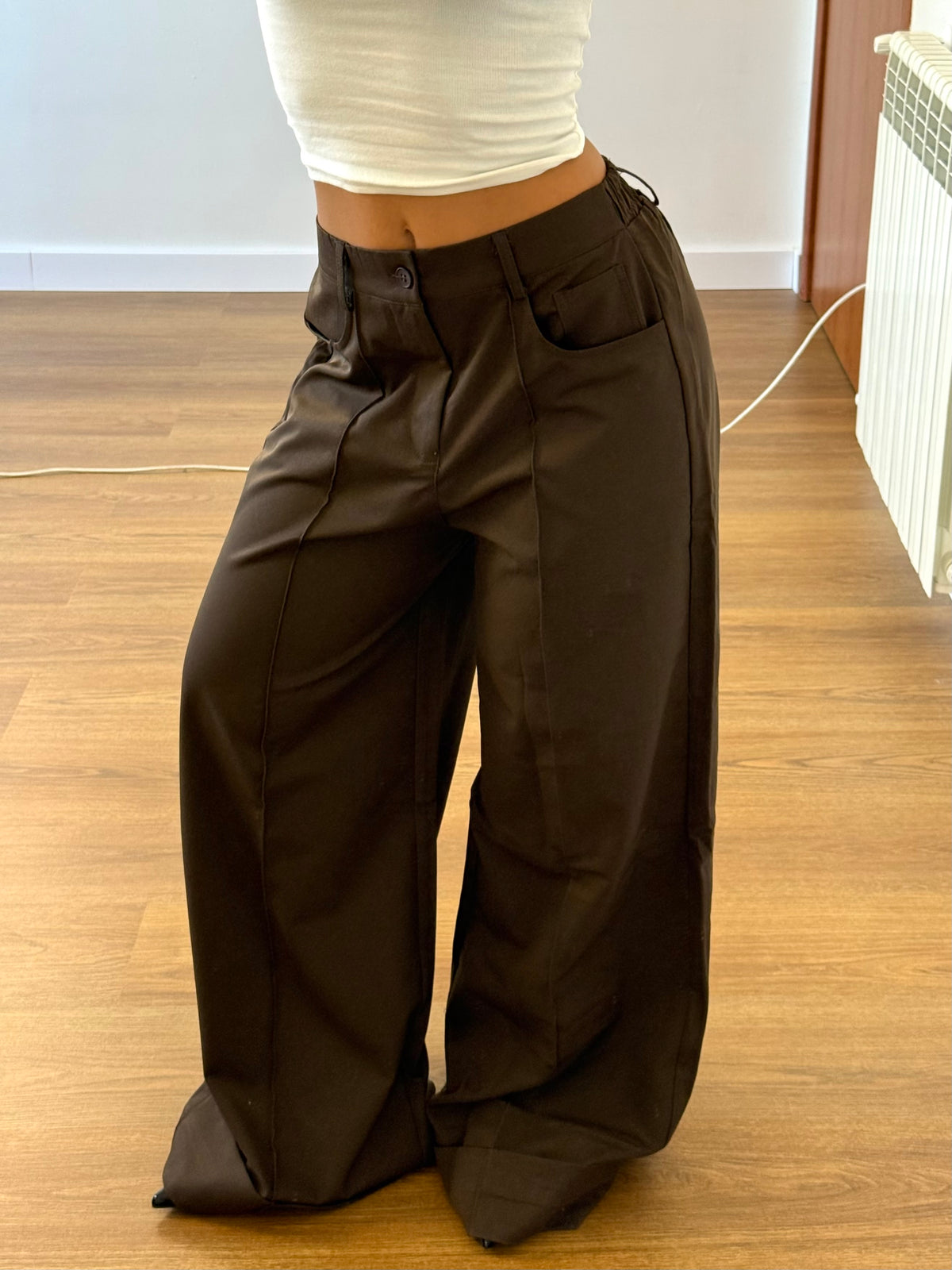WIDELINE WIDE PANT BROWN