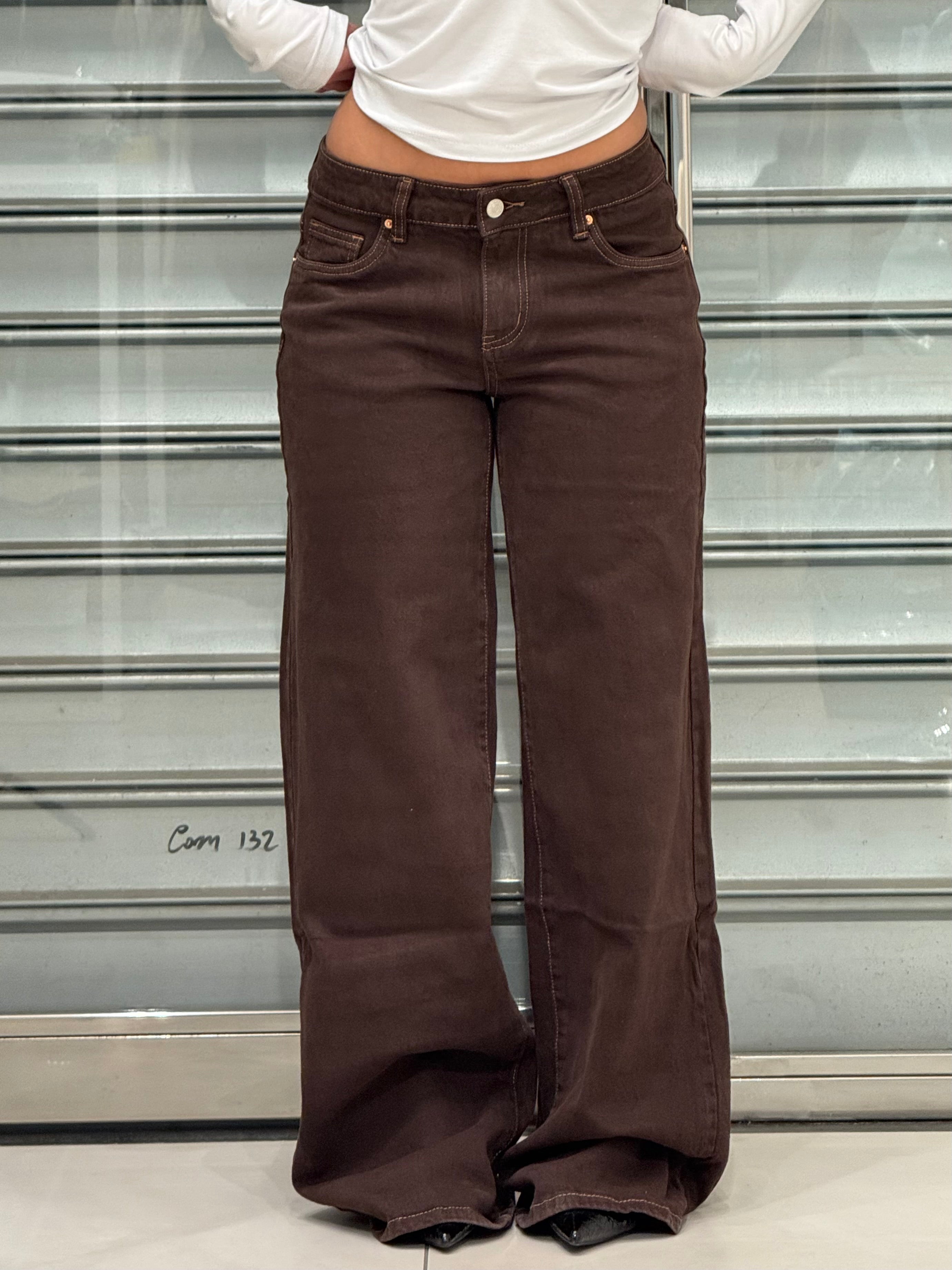 DENIM WIDE BROWN