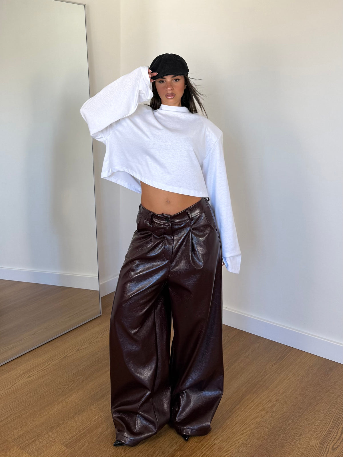 CROP LONGSLEEVE SHIRT WHITE