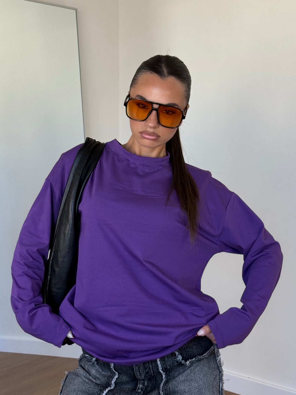 BASIC LONGSLEEVE SHIRT PURPLE