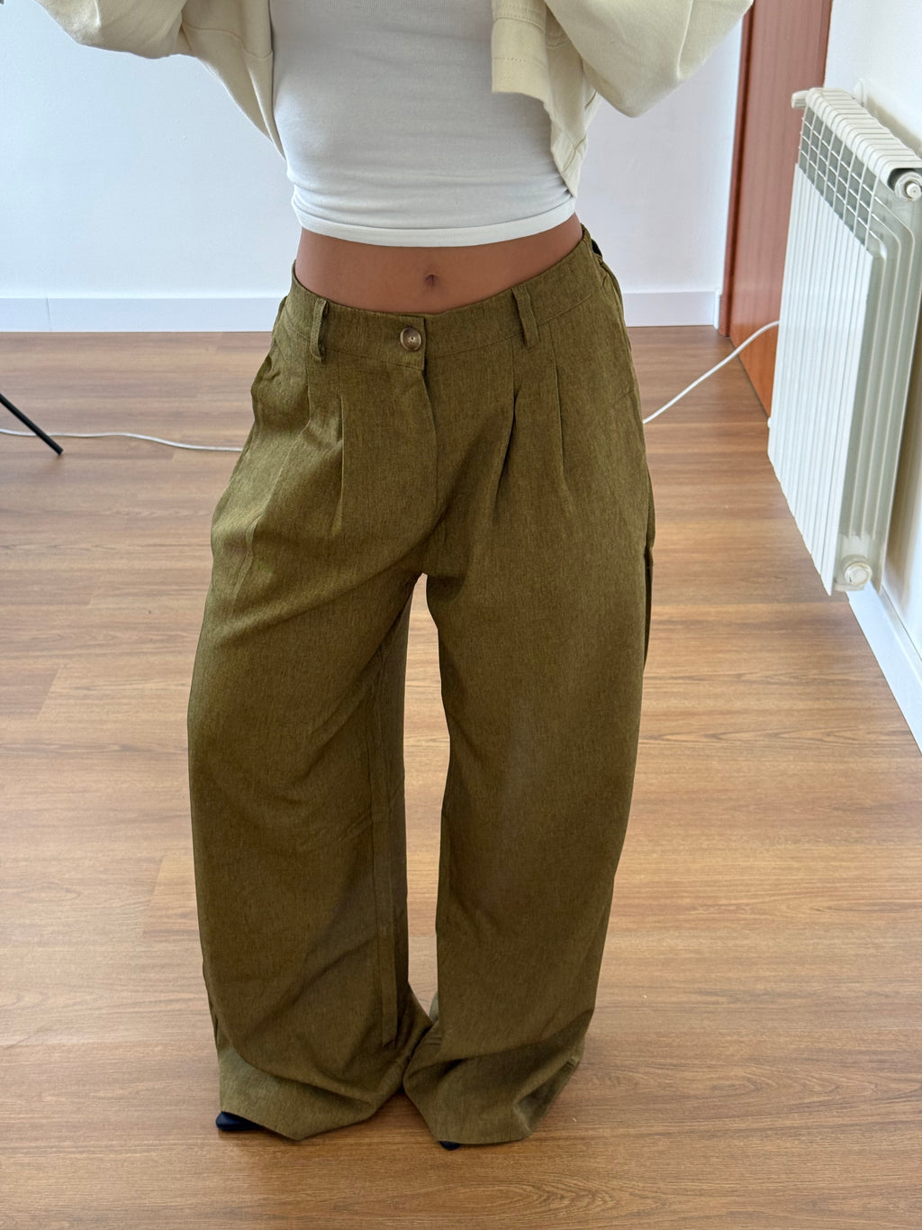 BASIC WIDE PANT GREEN