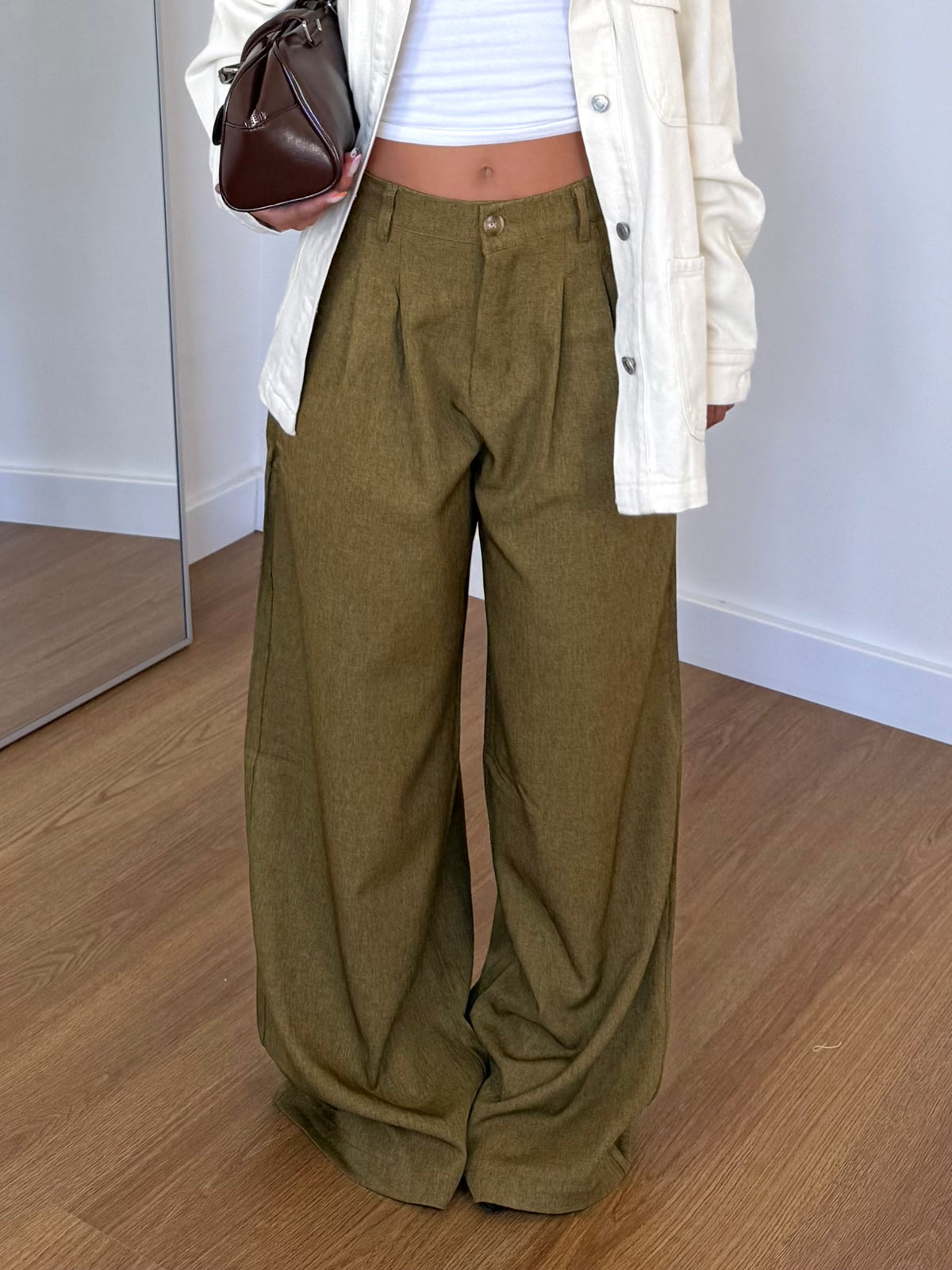 BASIC WIDE PANT GREEN