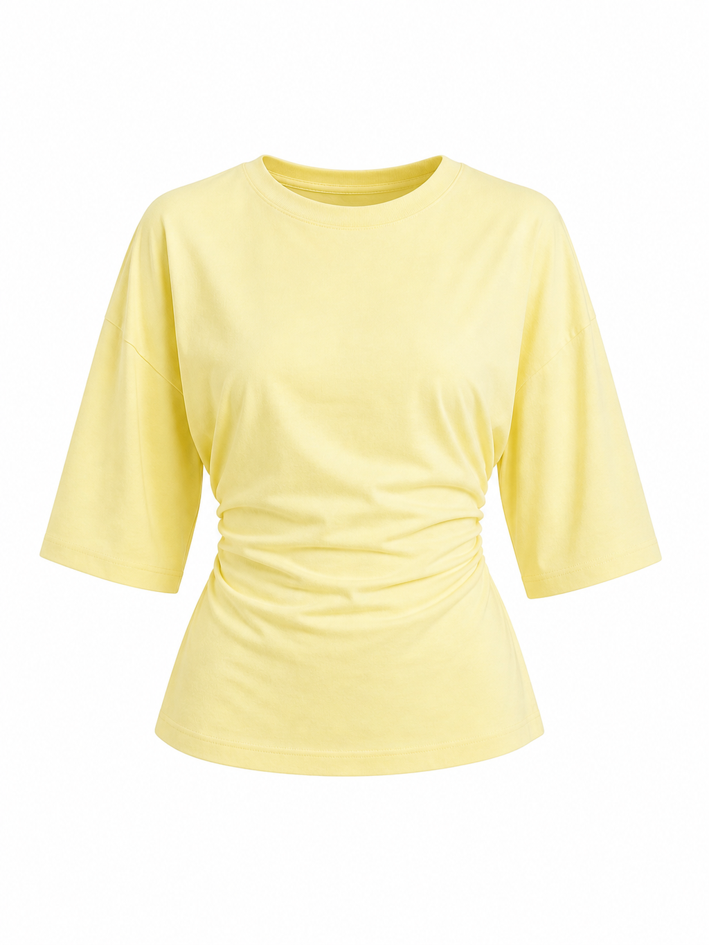 T-SHIRT EFFETTO BUSTINO GIALLA