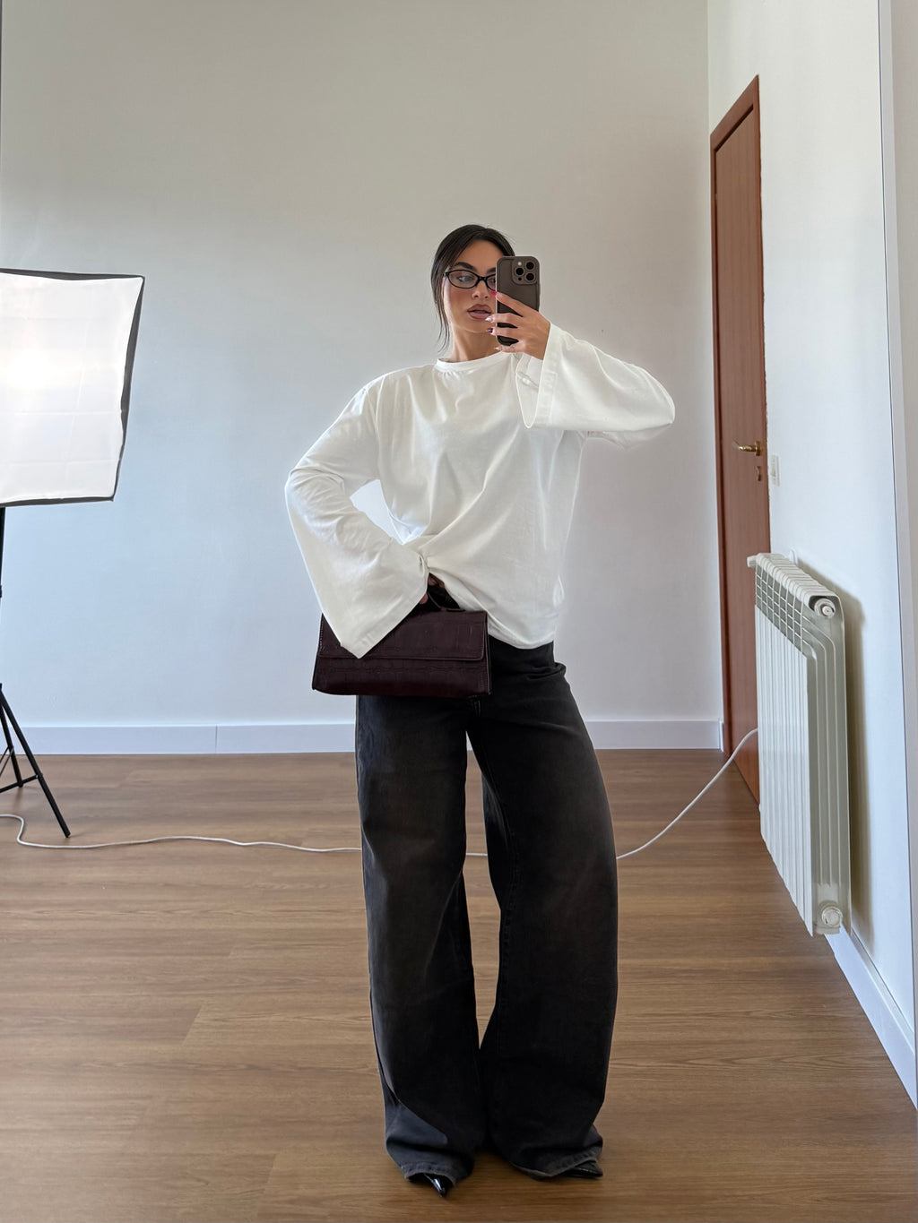 WIDE SLEEVE LONGSLEEVE SHIRT WHITE