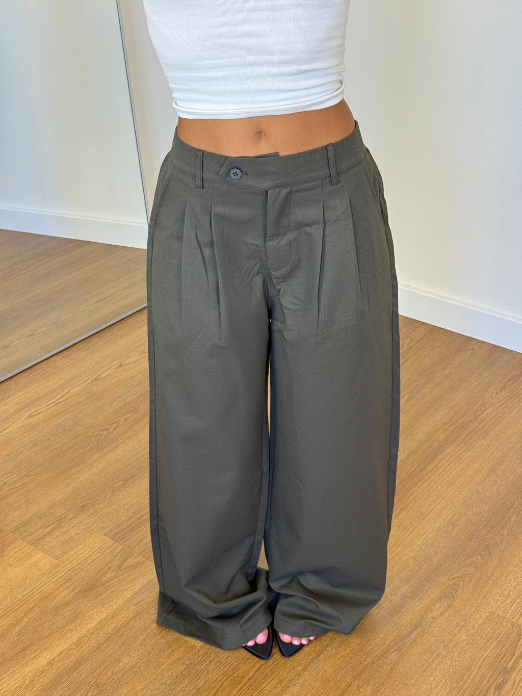 ASYMMETRICAL WIDE PANT GREY