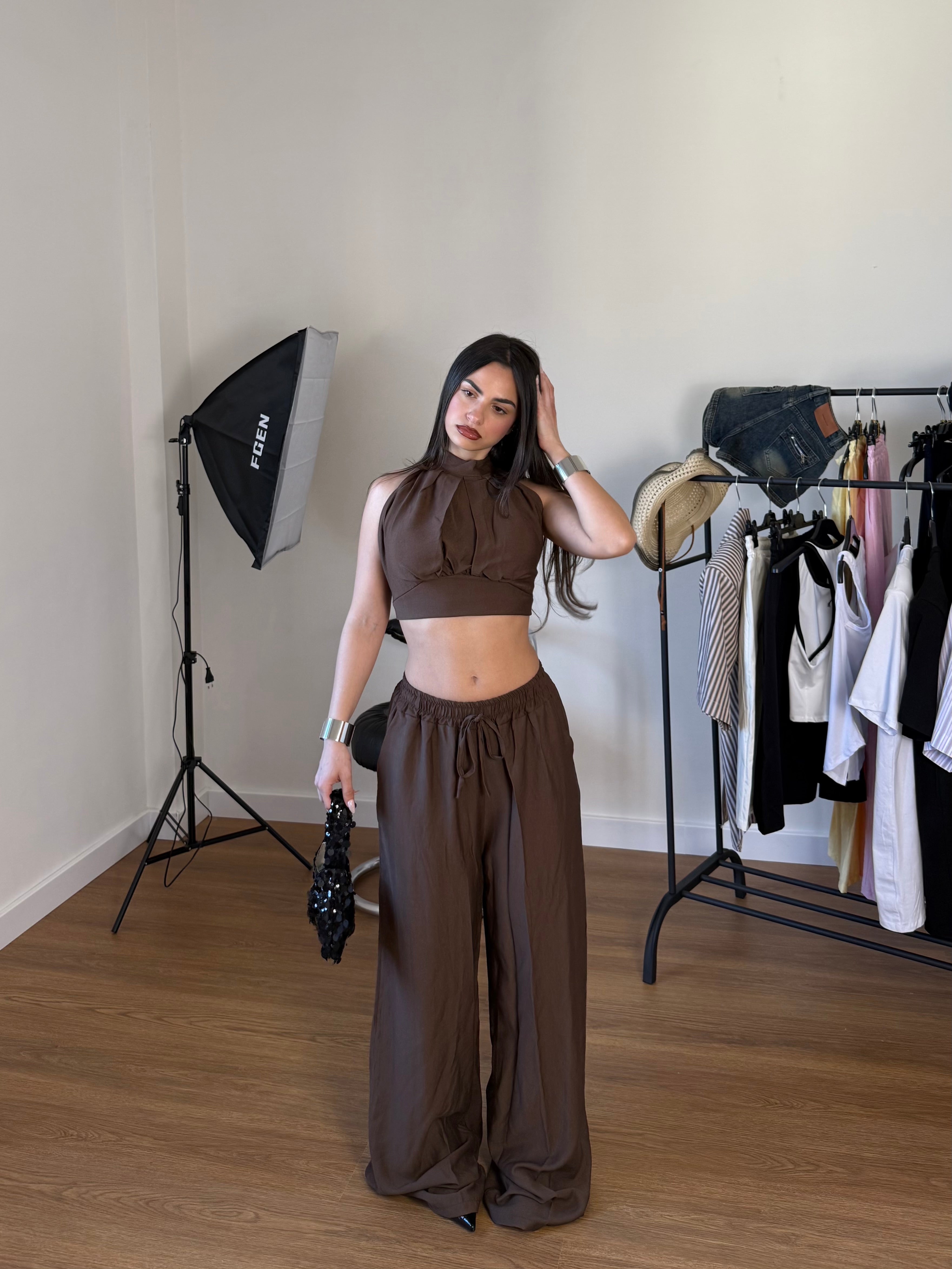 COMPLETO “LA DOLCEVITA” MARRONE