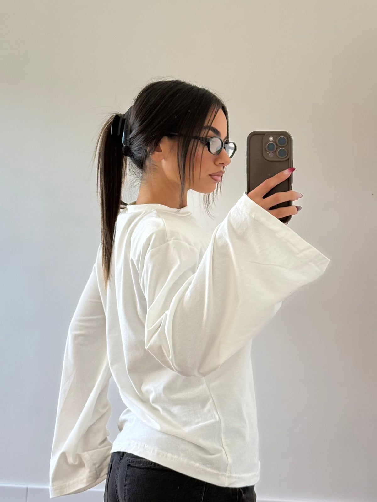 WIDE SLEEVE LONGSLEEVE SHIRT WHITE