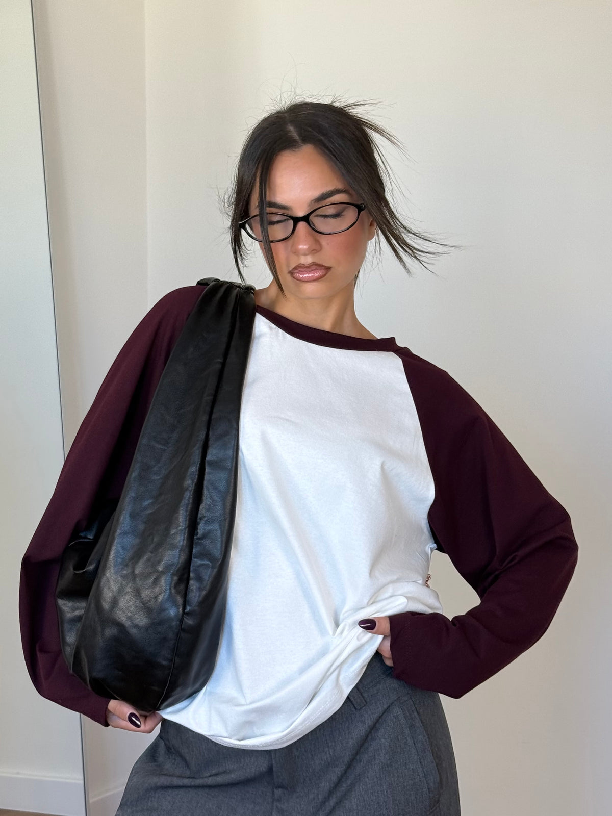 COLLEGE LONGSLEEVE WINE