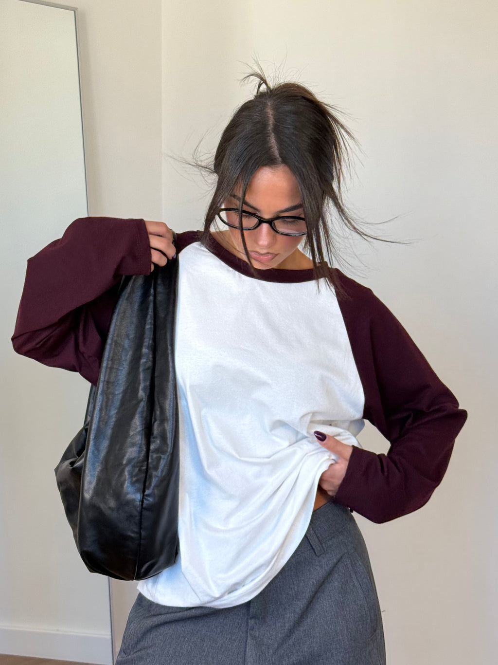 COLLEGE LONGSLEEVE WINE