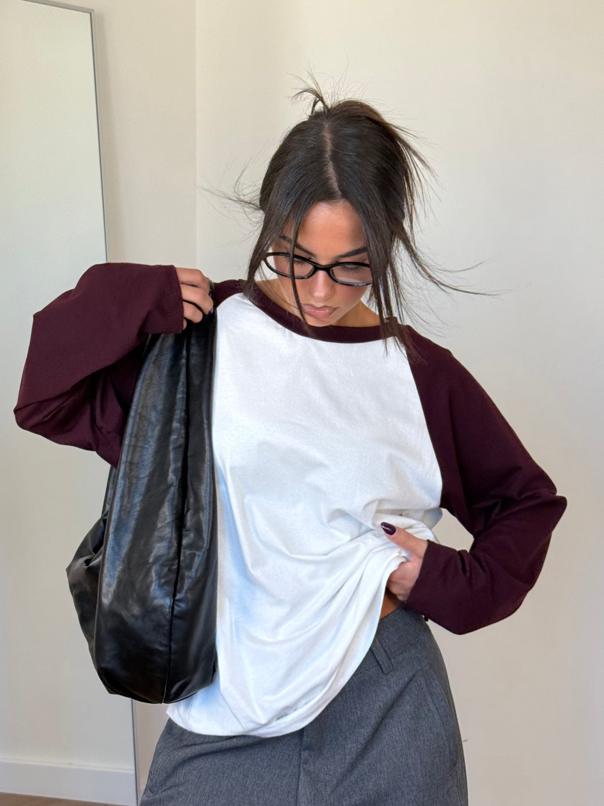 COLLEGE LONGSLEEVE WINE