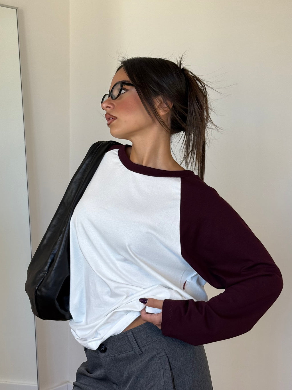 COLLEGE LONGSLEEVE WINE