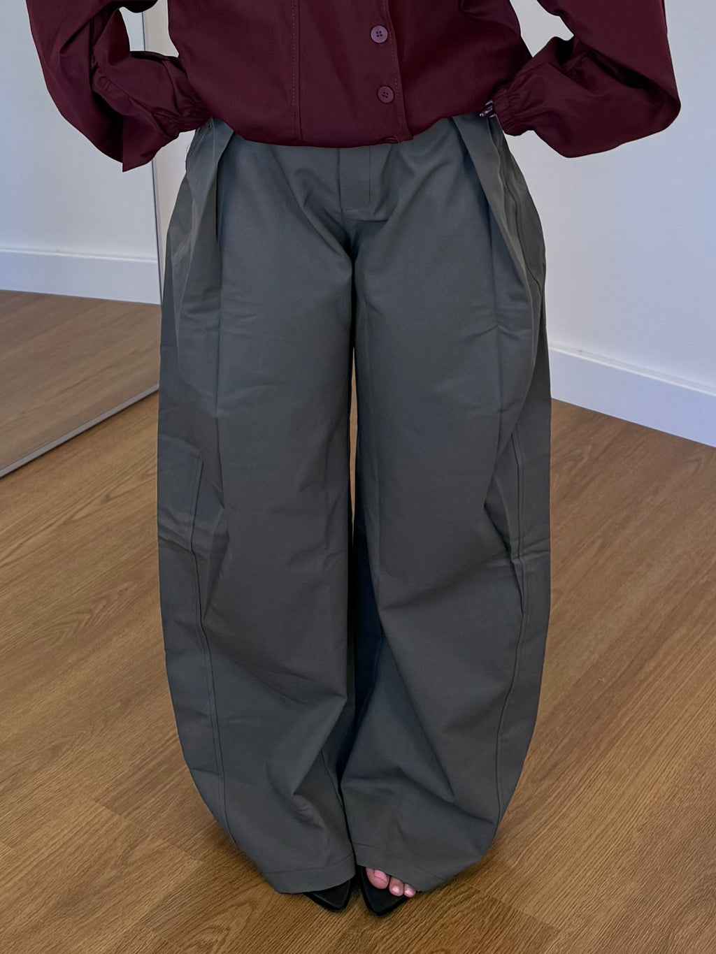 STRUCTURED WIDE PANT GREY