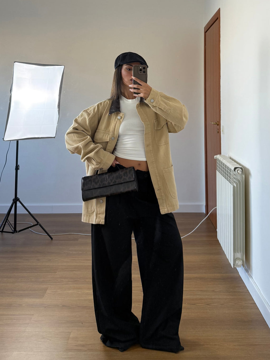 ASYMMETRICAL WIDE PANT NERO