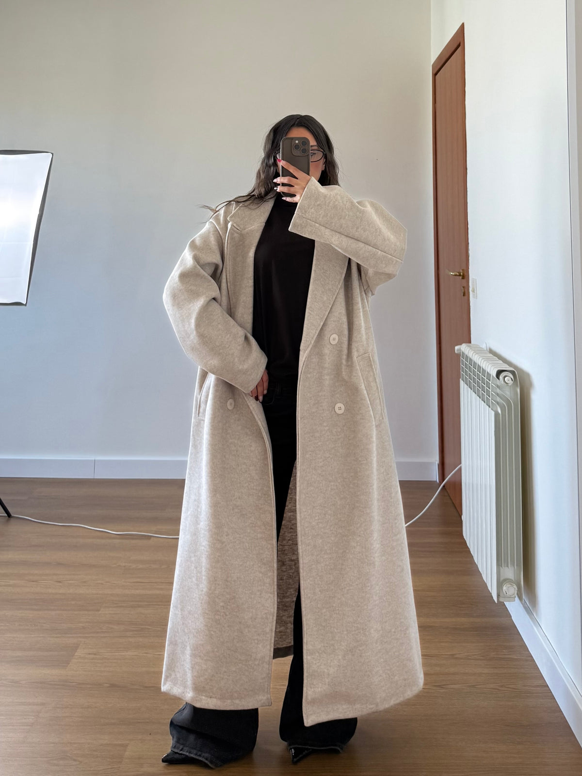 LONG HAILEY B. COAT JACKET CREAME