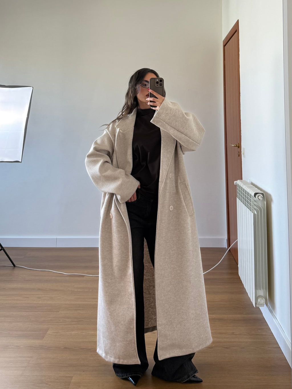 LONG HAILEY B. COAT JACKET CREAME