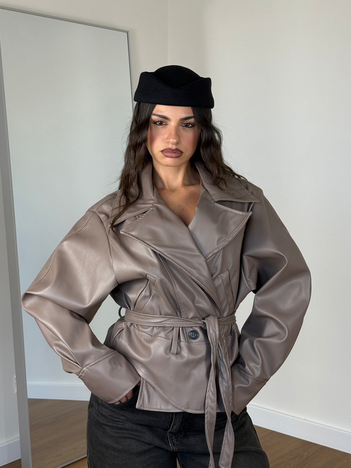 OLD ECOLEATHER VINTAGE JACKET BEIGE