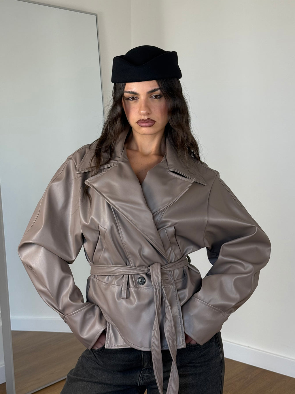 OLD ECOLEATHER VINTAGE JACKET BEIGE