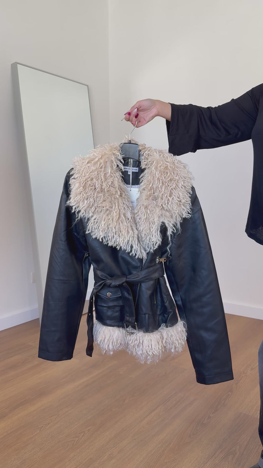 2000s FUR BIKER JACKET