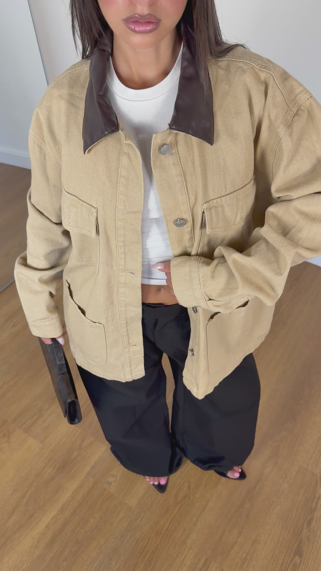 BARN DENIM JACKET SAND